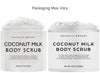 Brooklyn Botany Dead Sea Salt and Coconut Milk Body Scrub - Moisturizing and Exfoliating Body, Face, Hand, Foot Scrub - Fights Stretch Marks, Fine Lines, Wrinkles - Great Gifts for Women & Men - 10 oz