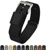 20mm Black - BARTON Elite NATO® Style Watch Strap - Stainless Steel Buckle - Seat Belt Nylon Watch Bands