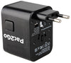 Pac2Go Universal Travel Adapter with Quad USB Charger - All-in-One Surge/Spike Protected Electrical Plug with Fast Charging USB Ports, International Power Socket Works in 192 Countries - 4XUSB