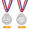 12 Pieces Award Medals 1st 2nd 3rd (Gold, Silver, Bronze) Metal Olympic Style Winner with Neck Ribbon, 2 Inches