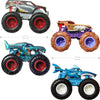 Hot Wheels Monster Trucks, 1:64 Scale Monster Trucks Toy Trucks, Set of 4, Giant Wheels, Favorite Characters and Cool Designs