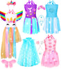 Chillife Princess Dresses for Girls,Kids Dress Up Clothes Costume Set Princess Toys Gift Girl for Little Girls Ages 3-6yrs (Princess)