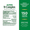 Nature's Bounty Super B Complex with Vitamin C & Folic Acid, Immune & Energy Support, 150 tablets