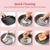 8 Pieces Cast Iron Cleaner Care Kit Include Chainmail Scrubber, Bamboo Handle Dish Brush, Scrub Brushes, Pan Grill Scrapers, Towel, Wall Hook and Silicone Hot Handle Holder for Cast Iron Skillet