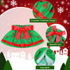 6 Pieces Santa Clothing Elf Doll Dance Skirt Set Christmas Elf Skirts for Elf Doll Xmas Holiday Decorations (Classic Style)