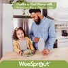 WeeSprout Suction Plates with Lids for Babies & Toddlers - 100% Silicone, Plates Stay Put with Suction Feature, Divided Design, Microwave & Dishwasher Friendly, 3 Pack