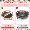 Windyun 4 Pcs Christmas Wreath Storage Bags 30 Inch Clear Xmas Bags Garland Holiday Wreath Box Octagon Wreath Protector with Handle Zippers for Xmas Holiday Seasonal Storage Wrapping(Red)