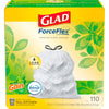 Glad ForceFlex Tall Kitchen Drawstring Trash Bags, 13 Gal, Gain Original with Febreze, 110 Ct