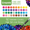 Crayola Fine Line Markers For Adults (40 Count), Fine Line Markers For Adult Coloring Books, Thin Markers, Gift for Teens [Amazon Exclusive]