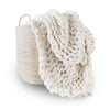 Adyrescia Chunky Knit Blanket Throw | 100% Hand Knit with Jumbo Chenille Yarn (50