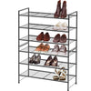 Simple Houseware 3-Tier Stackable Shoe Rack Storage Shelf, Black