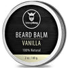 Beard Balm for Men - Leave in Beard Conditioner - Scented Beard Styling Balm Made with Natural & Organic Beard Butter, Argan & Jojoba Beard Oils - Styles, Strengthens & Softens Beards and Mustaches by Striking Viking (Vanilla, 2 Ounce (Pack of 1))