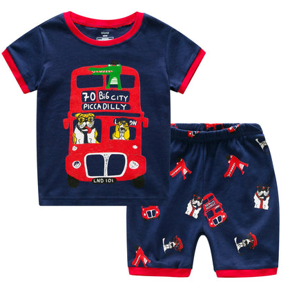 wergo boys pajamas dinosaur kids pjs sets 100% cotton toddler sleepwears (6, happy bus)