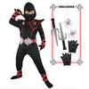 Spooktacular Creations Ninja Costume for Kids, Black Deluxe Ninja Costume for Boys Halloween Ninja Costume Dress Up (Black, Small(5-7yrs))