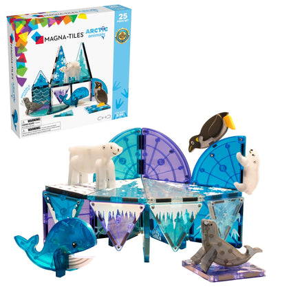 MAGNA-TILES Arctic Animals 25-Piece Magnetic Construction Set, The ORIGINAL Magnetic Building Brand