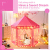 Sumbababy Princess Castle Tent for Girls Fairy Play Tents for Kids Hexagon Playhouse with Fairy Star Lights Toys for Children or Toddlers Indoor or Outdoor Games (Pink)