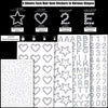 Hair Face Gems Jewels Self Adhesive Heart Numbers Letters Star Rhinestone Stickers, Stick on Rhinestones Stickers for Face, Hair, Makeup, Body, Crafts, Festival Decal Decor (5 Sheets, 463 Pcs)