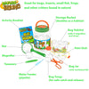 Nature Bound Bug Catcher with Habitat Bucket and 7 Piece Nature Exploration Set - Includes Critter Box, Activity Booklet, Net, Magnifier, Tweezers, Jar, Petri Dish, and More