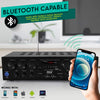 Pyle Wireless Bluetooth Home Audio Amplifier System-Upgraded 6 Channel 750 Watt Sound Power Stereo Receiver w/USB, Micro SD, Headphone,2 Microphone Input w/Echo, Talkover for PA - PTA62BT.5