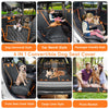 URPOWER 6 in 1 Convertible Dog Car Seat Cover for Back Seat 60/40 Split Dog Seat Cover 100% Waterproof Dog Hammock for Car Nonslip Pet Seat Cover with Mesh Window & Pocket for Cars Trucks and SUVs