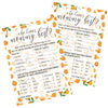 Who Knows Mommy Best Game Cards - Little Cutie Orange Baby Shower -20 count