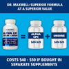 Dr. Maxwell Alpha GPC 600mg + Uridine, a Choline Enhancer. Better Than Alpha-GPC or Uridine Alone. Best Alpha GPC Choline: 2in1, Soy Free, No Fillers, USA, 60 Pills, Acetylcholine Precursor