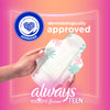 Always Radiant Teen Feminine Pads For Women, Size 1 Regular Absorbency, With Flexfoam, With Wings, Unscented, 42 Count