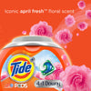 Tide PODS Plus Downy 4 in 1 HE Turbo Laundry Detergent Soap Pods, April Fresh Scent, 61 Count Tub - Packaging May Vary