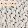 Adyrescia Chunky Knit Blanket Throw | 100% Hand Knit with Jumbo Chenille Yarn (50