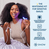 Snow Teeth Whitening Kit with LED Light,3 Whitening Wands, LED Mouthpiece, Shade Guide,Complete at-Home Teeth Whitener System