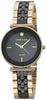 Anne Klein Women's AK/3158BKGB Diamond-Accented Gold-Tone and Black Ceramic Bracelet Watch