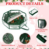 Windyun 4 Pcs Christmas Wreath Storage Bags 30 Inch Clear Xmas Bags Garland Holiday Wreath Box Octagon Wreath Protector with Handle Zippers for Xmas Holiday Seasonal Storage Wrapping(Green)