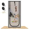 Upgraded Reinforced Cat Screen Door, 32X82 Heavy Duty Pets Proof Screen Door with Two Way Zips, Prevent Dogs Cats Running Out from Home, Bedroom, Living Room, Kitchen Patio Door