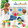 Magnetic Tiles Beginner Set Toddlers Kids Toys, Sensory Toys for Toddlers 3-4, Magnet Building Blocks for Kids Age 3-5 4-8, Encourage Kids Creativity & Develop Fine Motor Skills