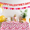 Valentine's Love 3-Pack Tablecloths: Waterproof & Disposable Plastic Covers, 54x108, Romantic Heart-Themed Decorations for Memorable Party Tables