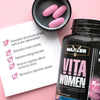 Maxler VitaWomen Premium Multivitamin for Women - Supplements for Women - Hair Skin and Nails Vitamins A B C D E K, Omega-3, Biotin, Antioxidants, Enzymes - 90 Tablets