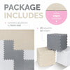 Foam Play Mat for Babies - Interlocking Puzzle Floor Tiles & Baby Play Mat (Cream-Gray-Beige)