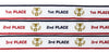 All Quality 1st 2nd 3rd Place High Relief Award Medals - 3 Piece Set (Gold, Silver, Bronze) Includes Custom Designed Neck Ribbon