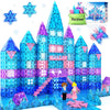 Frozen Toys for Girls Magnetic Tiles 102pcs with Dolls Princess Castle Building Toys Girls Toys Age 4-5 6-8 Magnetic Blocks Birthday Gifts & Toys for 3 4 5 6 7 8+ Year Old Xmas Gifts for Kids