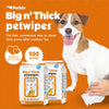 Petkin Big N' Thick Paw Wipes for Dogs, 200 Large Wipes - Clean Dirty Paws After Walks, with Paw Balm Protectant - Keep Floors and Furniture Clean - Ideal for Home or Travel - 2 Packs of 100 Wipes