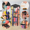 Freeote Hanging Gift Wrap Storage Organizer, 40x16 Inch Wrapping Paper Storage Hanging Gift Bag Organizer Station with Multiple Pockets, Black