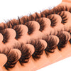 Mink Lashes Cat Eye Lashes Fluffy Fox Eye False Eyelashes Lashes Natural 6D D Curl Volume Fake Eyelashes Soft Handmade Lashes that Look Like Extensions Lashes Pack