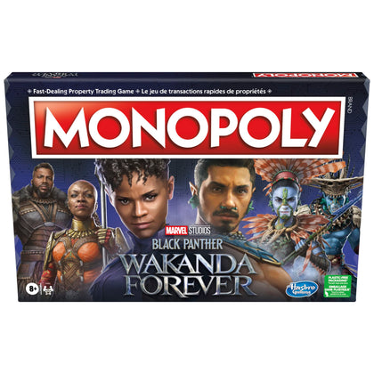 Monopoly: Marvel Studios' Black Panther: Wakanda Forever Edition Board Game for Families and Kids Ages 8+, Game for 2-6 Players