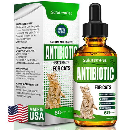 Natural Antibiotics for Cats | Cat Antibiotics | Supports Cat Allergy Relief | Cat Itch Relief | Cat Allergy Support | Cat Multivitamin | Pet Antibiotics | Cat Antibiotics | 2 Oz