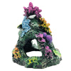 GSD Aquarium Colorful Coral Reef Set Fish Tank Decoration Mountain Ornament for Aquarium Environments Decor Accessories, Coral Mountain x 1, Aquatic Plant x 4