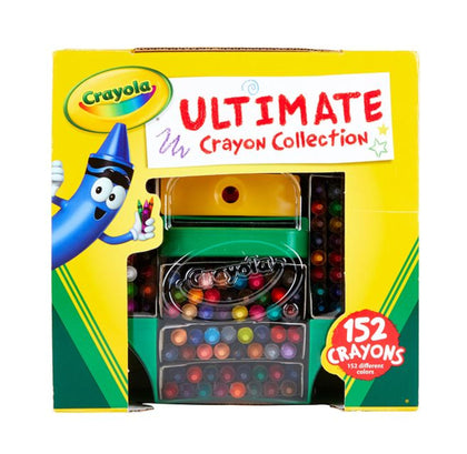 Crayola Ultimate Crayon Box Collection (152ct), Bulk Kids Crayon Caddy, Classic & Glitter Crayons, Art Supplies for Classrooms