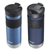 Contigo Byron Vacuum-Insulated Stainless Steel Travel Mug with Leak-Proof Lid, Reusable Coffee Cup or Water Bottle, BPA-Free, Keeps Drinks Hot or Cold for Hours, 20oz 2-Pack Blue Corn & Midnight Berry