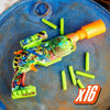 NERF Zombie Driller Dart Blaster, 16 Nerf Elite Darts, Rotating 5 Dart Cylinder, Removable Scope, Outdoor Games, Ages 8+