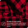 Bare Home Flannel Sheet Set Prints, 100% Cotton, Velvety Soft Heavyweight - Double Brushed Flannel for Extra Softness & Comfort - Deep Pocket - Bed Sheets (Queen, Buffalo Plaid - Red/Black)