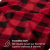 Bare Home Flannel Sheet Set Prints, 100% Cotton, Velvety Soft Heavyweight - Double Brushed Flannel for Extra Softness & Comfort - Deep Pocket - Bed Sheets (Queen, Buffalo Plaid - Red/Black)